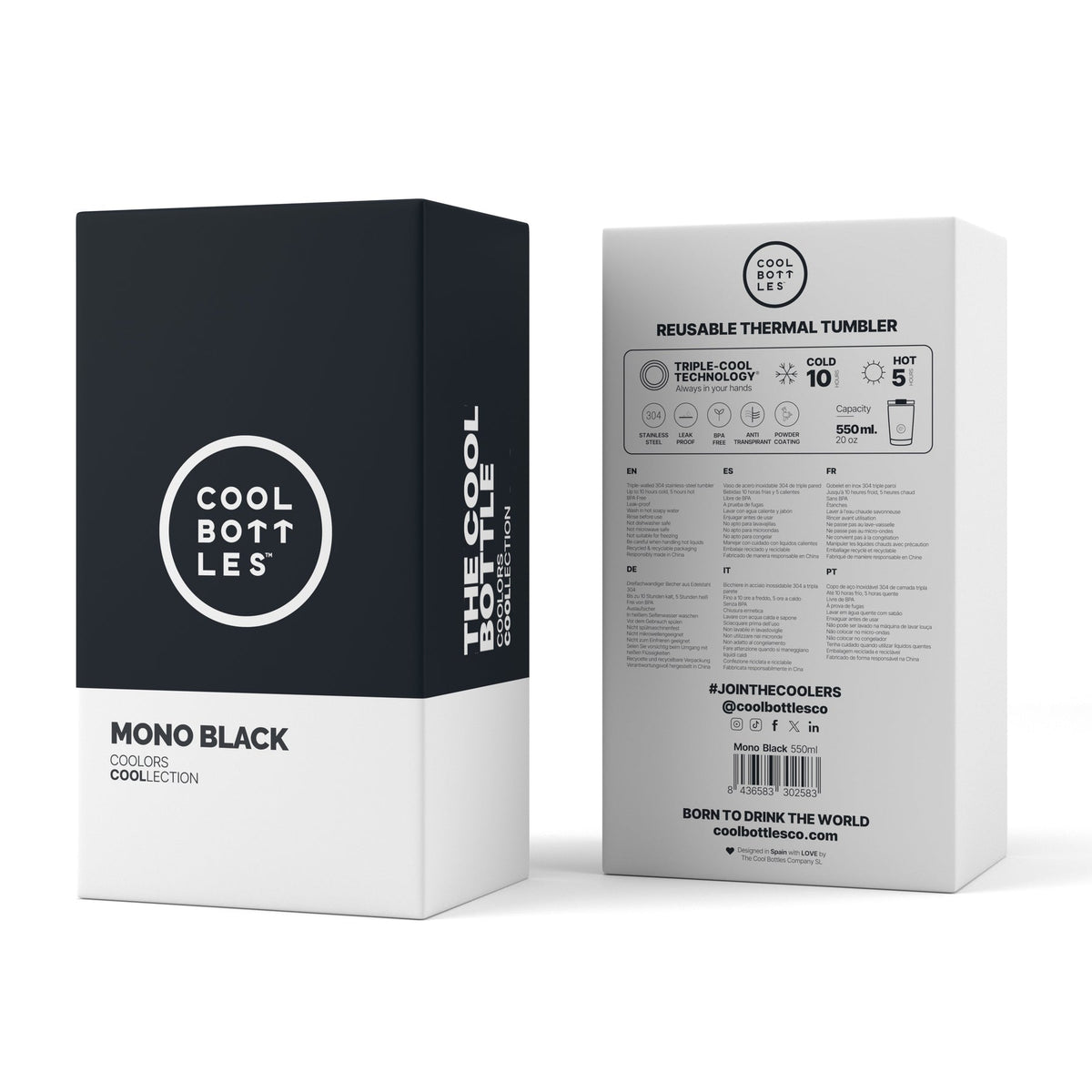 The Tumbler - Mono Black 550 ML